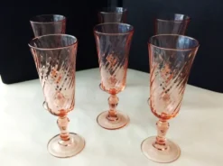 6 Flutes à champagne Luminarc Modèle Rosaline Vintage