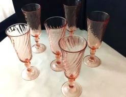 6 Flutes à champagne Luminarc Modèle Rosaline Vintage