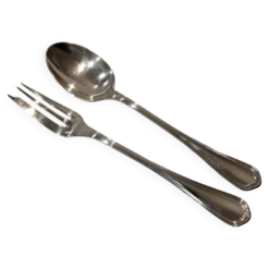Fourchette cuillere a ragout métal argenté orfèvre Christofle Spatours