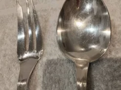Fourchette cuillere a ragout métal argenté orfèvre Christofle Spatours