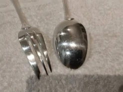 Fourchette cuillere a ragout métal argenté orfèvre Christofle Spatours