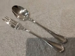 Fourchette cuillere a ragout métal argenté orfèvre Christofle Spatours