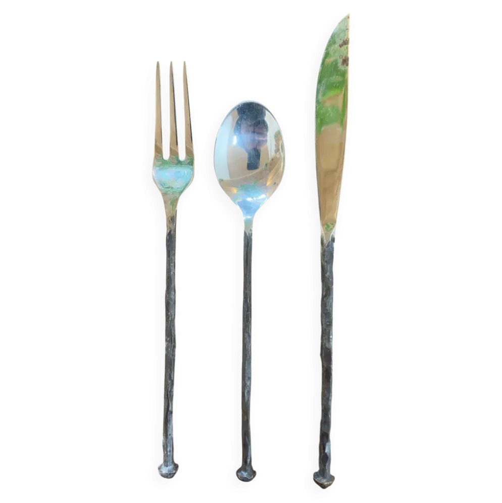 Fourchette Cuillère Couteau Michel Aram – Métal argenté