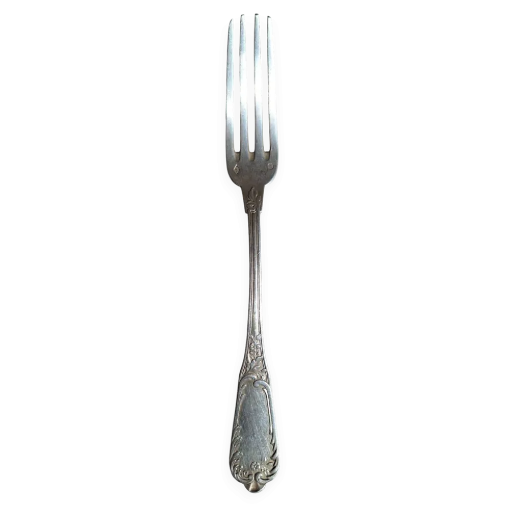 Fourchette de table en argent massif orfèvre Paul Devaux