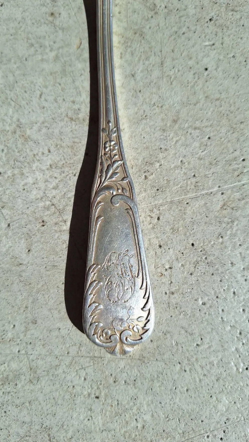 Fourchette de table en argent massif orfèvre Paul Devaux