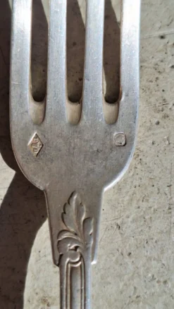 Fourchette de table en argent massif orfèvre Paul Devaux