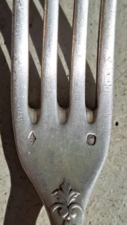 Fourchette en argent massif Henri Soufflot
