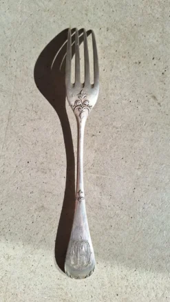 Fourchette en argent massif Henri Soufflot