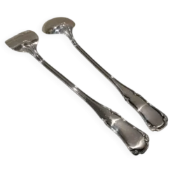 Fourchette et cuillere a ragout métal argenté orfèvre Ercuis Valencay