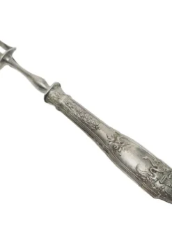 Fourchette à rôtir en argent classique, France, années 1880
