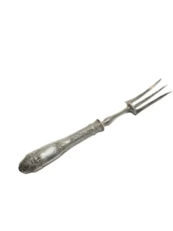 Fourchette à rôtir en argent classique, France, années 1880