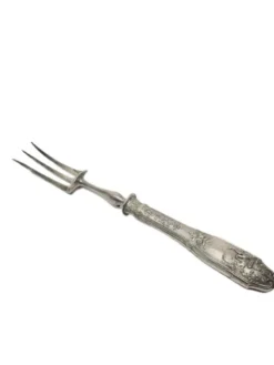 Fourchette à rôtir en argent classique, France, années 1880