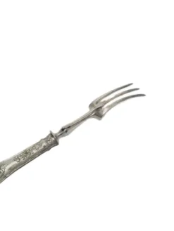 Fourchette à rôtir en argent classique, France, années 1880