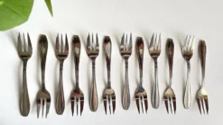 12 Fourchettes à DESSERT Inox Vintage