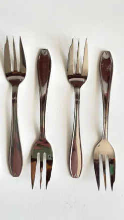 12 Fourchettes à DESSERT Inox Vintage