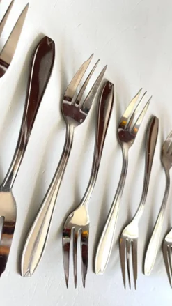12 Fourchettes à DESSERT Inox Vintage