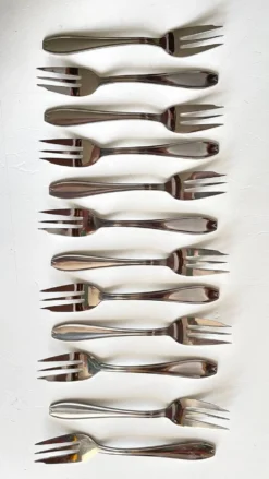 12 Fourchettes à DESSERT Inox Vintage