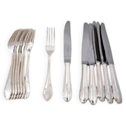 8 fourchettes et 6 couteaux de table Christofle Hotel