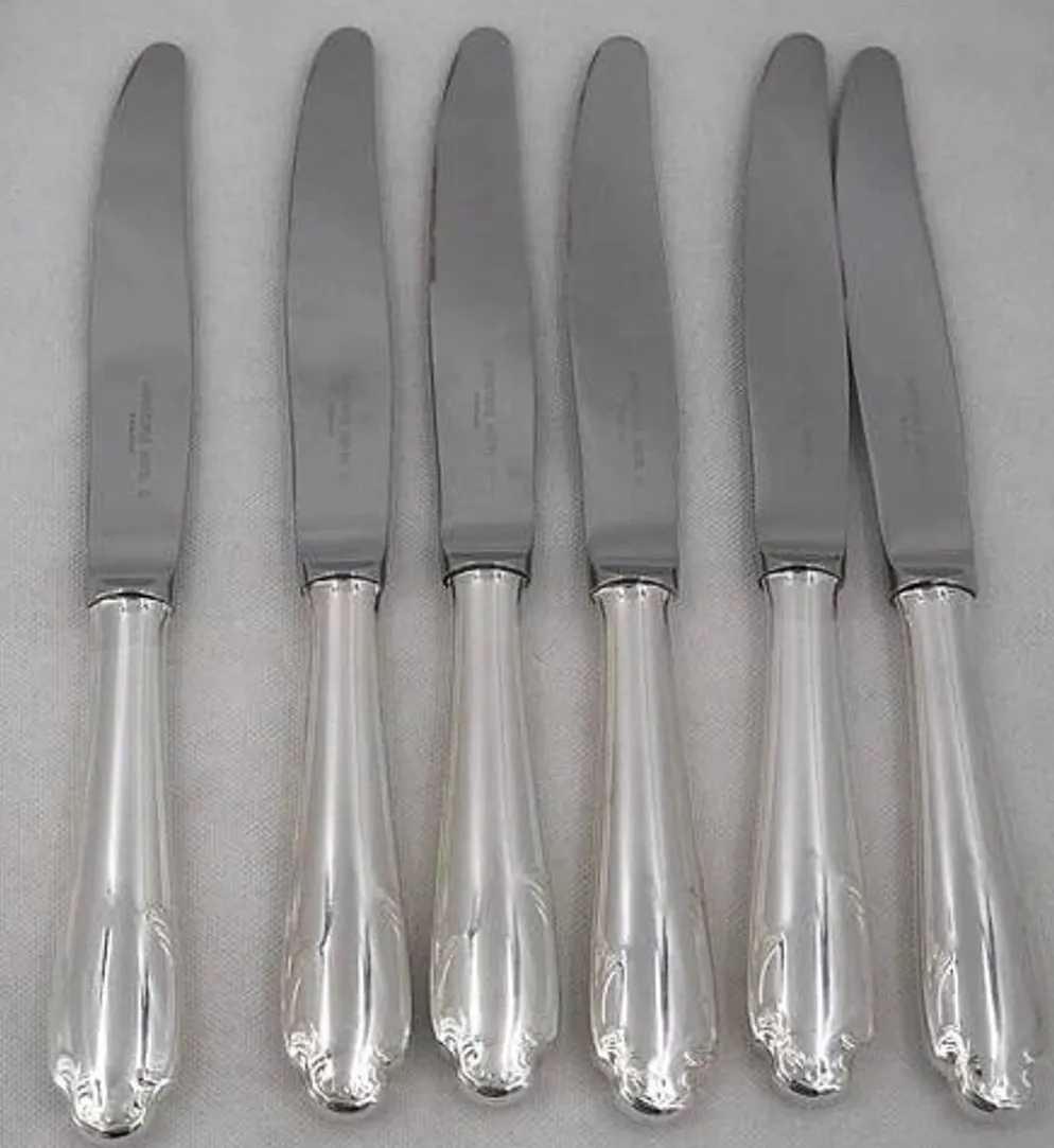 8 fourchettes et 6 couteaux de table Christofle Hotel