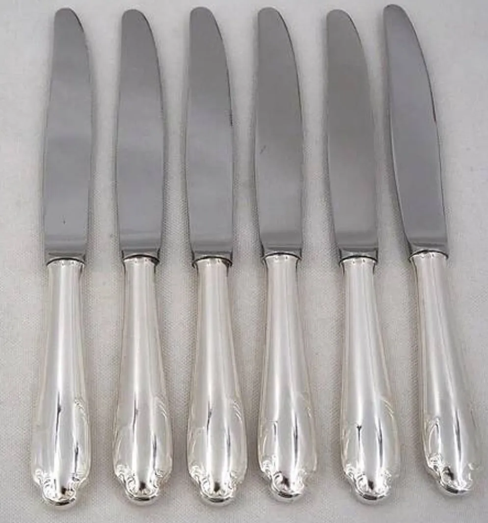 8 fourchettes et 6 couteaux de table Christofle Hotel