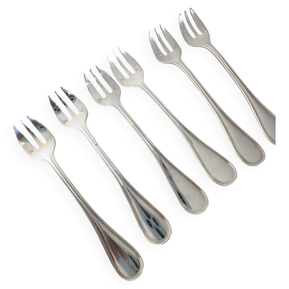 6 fourchettes à gâteau Christofle modèle Albi