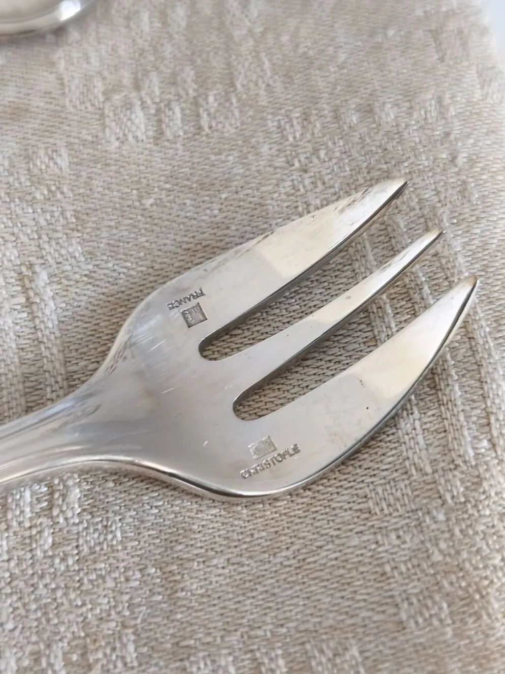 6 fourchettes à gâteau Christofle modèle Albi