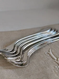 6 fourchettes à gâteau Christofle modèle Albi