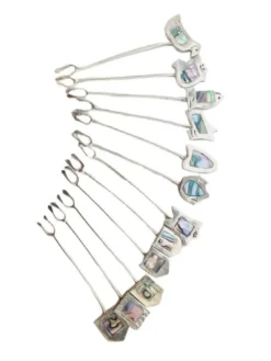 Fourchettes à hareng en argent Art Déco, Grèce, années 1960, ensemble de 12