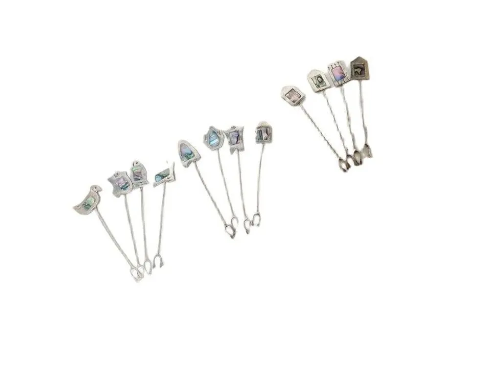 Fourchettes à hareng en argent Art Déco, Grèce, années 1960, ensemble de 12