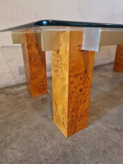Gabriella Crespi (1922-2017) - Table basse en placage de loupe
