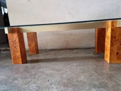 Gabriella Crespi (1922-2017) - Table basse en placage de loupe