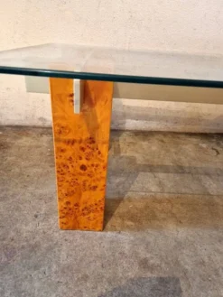 Gabriella Crespi (1922-2017) - Table basse en placage de loupe