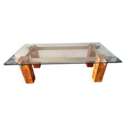 Gabriella Crespi (1922-2017) - Table basse en placage de loupe