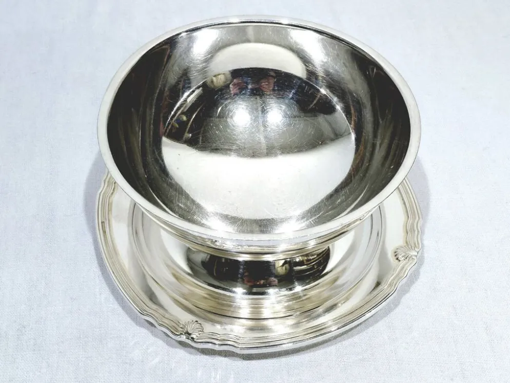 Gallia - saucière en métal argenté modèle vendôme