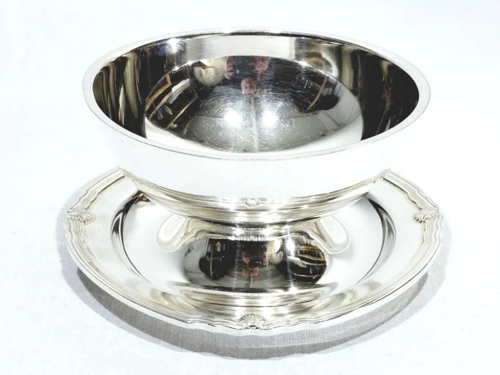 Gallia - saucière en métal argenté modèle vendôme