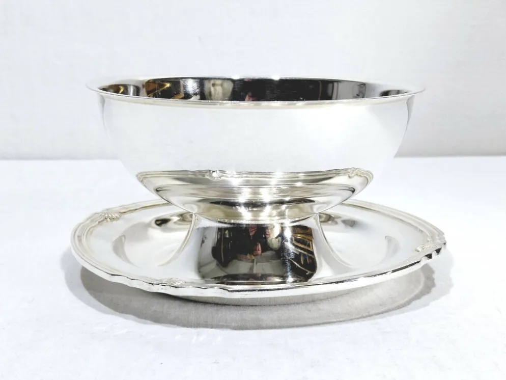 Gallia - saucière en métal argenté modèle vendôme