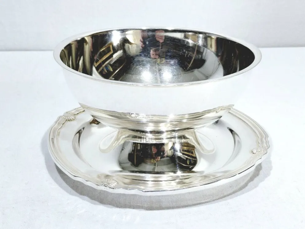 Gallia - saucière en métal argenté modèle vendôme