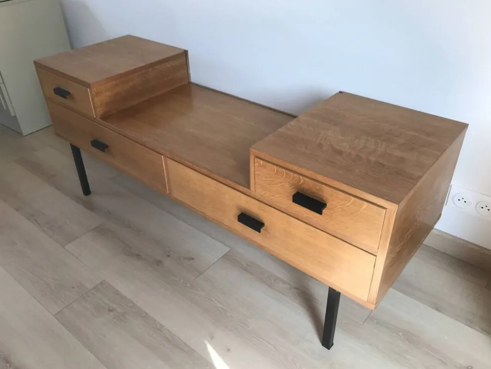 Gande enfilade coiffeuse vintage annees 60