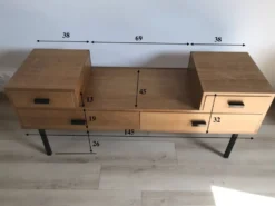 Gande enfilade coiffeuse vintage annees 60