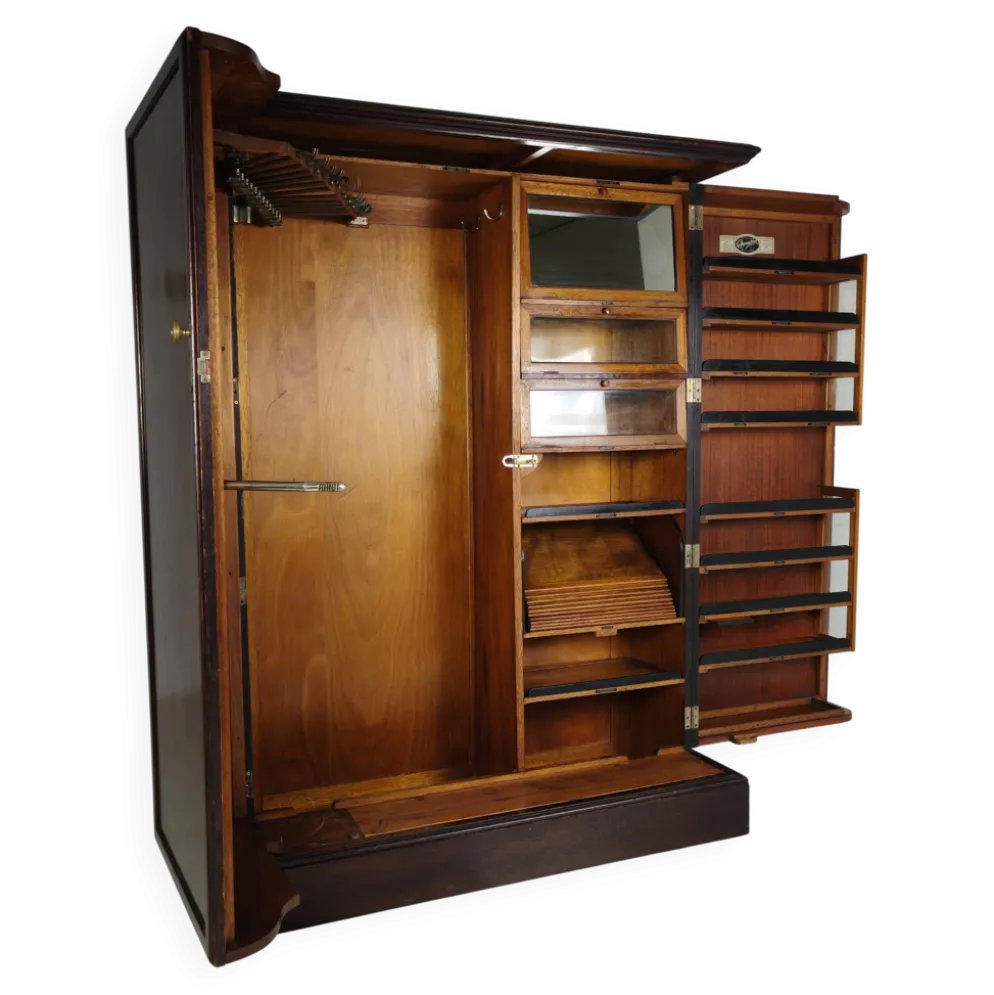 Garde-robe d'homme Compactom Ltd des années 1920 – Intérieur entièrement équipé
