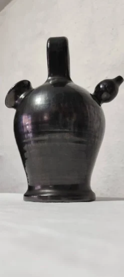 Gargoulette en céramique noire – Attribuée à Robert Picault (Valallauris),