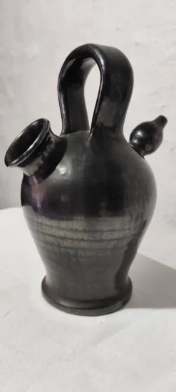 Gargoulette en céramique noire – Attribuée à Robert Picault (Valallauris),