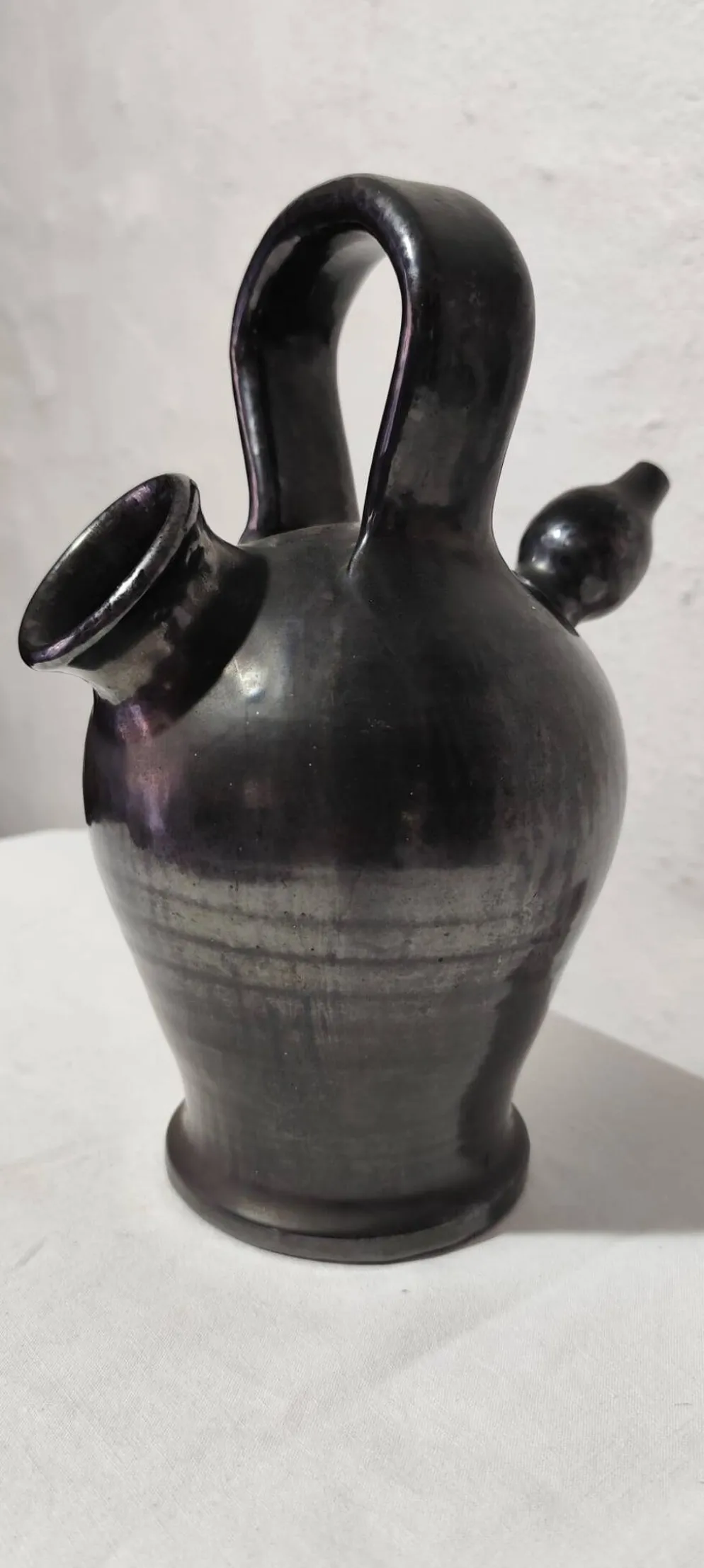 Gargoulette en céramique noire – Attribuée à Robert Picault (Valallauris),