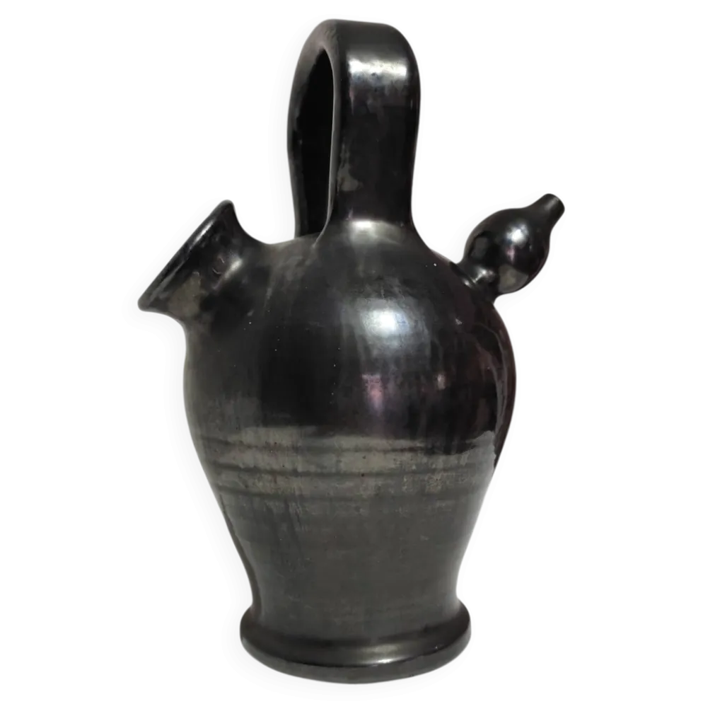 Gargoulette en céramique noire – Attribuée à Robert Picault (Valallauris),