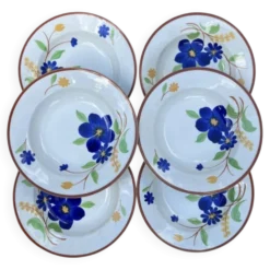Gien - 6 assiettes creuses Tournefeuille