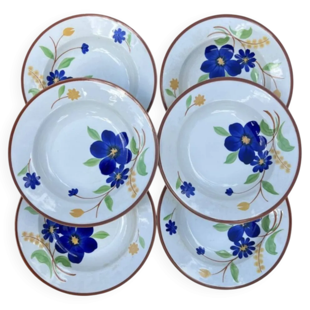 Gien - 6 assiettes creuses Tournefeuille