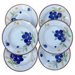 Gien - 6 assiettes creuses Tournefeuille