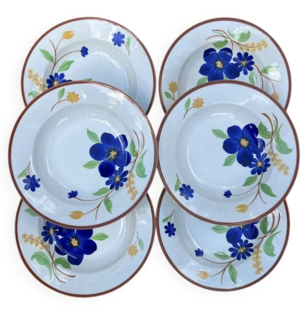 Gien - 6 assiettes creuses Tournefeuille