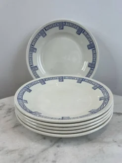 Gien collection Lorris - lot de 6 assiettes plates