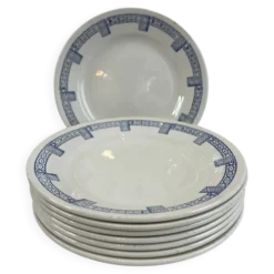 Gien collection Lorris - lot de 8 assiettes plates